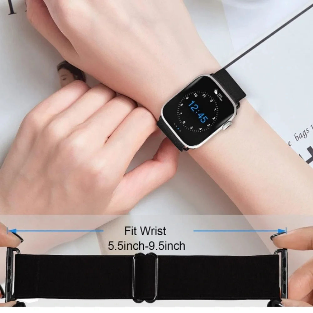 Stretchy Nylon Bands Compatible with Apple IWatch 38mm 40mm 41mm set of 3